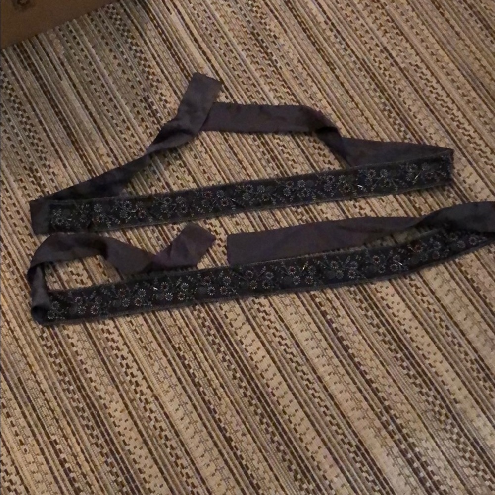 Two ribbon belts with sparkly beads!